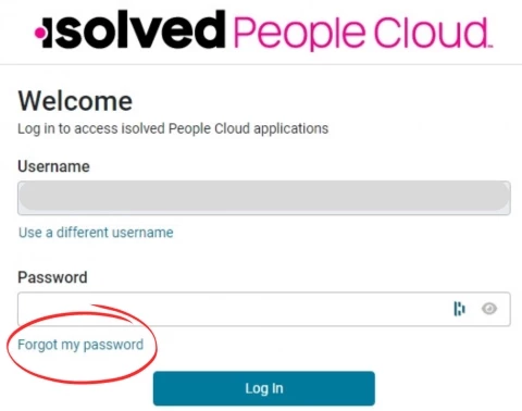 isolved forgot password